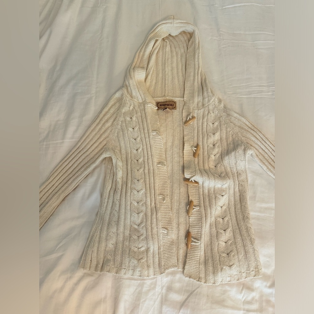 Y2K Aeropostale cream cardigan